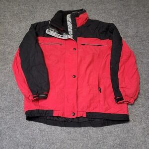 Pacific Trail Jacket Mens Size M Red Black Colorblock Ski Snowboard Fleece Lined